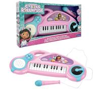 Lexibook, Gabby et la Maison Magique, Piano électronique pour Enfants avec Effets Lumineux, Microphone, Batterie, Haut-Parleur intégré, mélodies de démonstration, Lecteur DJ, Rose/Bleu, K704GDHLXB