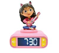 Lexibook, Gabby et la Maison Magique, Réveil veilleuse Gabby, Sons et mélodies, Ecran LCD rétro-éclairé, Lumineux, Snooze, Rose, RL800GDHLXB