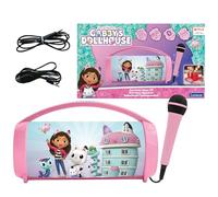 Lexibook, Gabby's Dollhouse, Draadloze luidspreker met microfoon, Stereogeluid, Karaoke-functie, USB- en SD-kaartpoorten, Oplaadbare batterij, Draaggreep, BTP585GDHZ