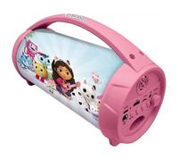 Lexibook Enceinte sans fil Gabby's Dollhouse – Bluetooth, lumineuse, micro, rose
