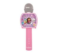 Lexibook, Gabby's Dollhouse, Microphone Bluetooth® avec Fonction Changement de Voix, Enceinte intégrée, Support de téléphone Inclus, Rose, MIC240GDH