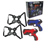 Lexibook, Galactic Battle Set, Jeu de Laser tag avec 2 Pistolets Laser et 2 armures incluses, Tir jusqu'à 25 mètres de Distance, Effets sonores et Lumineux, JG250LXB