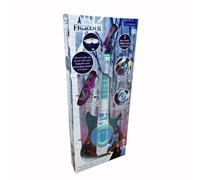 Lexibook Guitare électronique La Reine des Neiges lumineuse, micro, 2 modes, prise MP3 bleu/violet