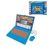 LEXIBOOK Hot Wheels JC598HWi2 Jouet éducatif bilingue pour Enfants avec 124 activités pour Apprendre, Jouer à des Jeux et Musique Bleu