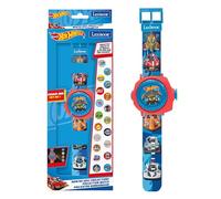 Lexibook, Hot Wheels, Montre Bracelet Ajustable avec Projections, Projette 20 Images Hot Wheels, Écran Digital, pour Enfant, Bleu, DMW050HWLXB