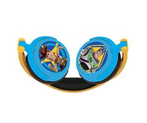 Lexibook HP015TS Pixar Disney Toy Story 4, Woody, Buzz & Forky, Casque Audio stéréo, Puissance sonore limitée, Pliable et Ajustable, Bleu/Jaune, One Size