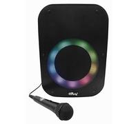 Lexibook IParty Enceinte Bluetooth® iParty, avec Effets Lumineux, Micro, Batterie Rechargeable, Noir, K8210LXB