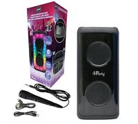 Lexibook, iParty®, Enceinte Bluetooth® Portable avec Micro, Puissant Volume sonore, Effets Lumineux Multicolores, Batterie Rechargeable, K8330LXB