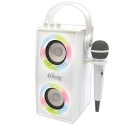 Lexibook, iParty Enceinte Karaoké Bluetooth, BTP180Z | Microphone, Effets lumineux, sans fil, carte USB SD, Batterie rechargeable, Blanc