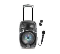 Lexibook, iParty Enceinte Karaoké, K8250LXB | Design chariot, Effets lumineux, micro inclus, Batterie rechargeable