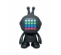 Lexibook iParty - Enceinte San Fil Stéréo, 3W, Son Puissant, lumières LEDs, Prise Jack, Aux-in Jack, USB, Carte SD, Batterie Rechargeable, Noir, BTLS300