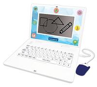 LEXIBOOK, JC599i2 Ordinateur Portable bilingue et éducatif Espagnol/Anglais pour Enfants, 170 activités pour Apprendre, Jouer à des Jeux et Musique, Grand écran, Blanc/Bleu