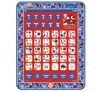 Lexibook JCPAD002SPi3 Spidey and His Amazing Friends Spider-Man Tablette bilingue pour apprendre les lettres de l'alphabet, les chiffres, les mots, l'orthographe et la musique, anglais/allemand, bleu,