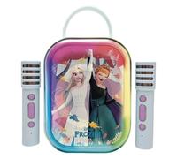 Lexibook Karaoké Bluetooth Frozen BTC030FZ – 2 micros sans fil, batterie intégrée violet/vert