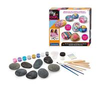Lexibook, Kit de Création Artistique sur Pierres avec Effet Métallique, 8 Couleurs métalliques, CRSS1