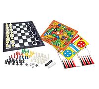 Lexibook Coffret 8 jeux en 1 – Échecs, Dames, Backgammon, Dames chinoises, Jeu de l'oie – JGM800