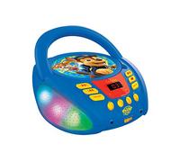 Lexibook, La Pat' Patrouille, Lecteur CD Bluetooth pour Enfants, Portable, Effets Lumineux, Prise Micro, Entrée aux-in, Pile ou Secteur, Filles, Garçons, Bleu/Rouge, RCD109PA