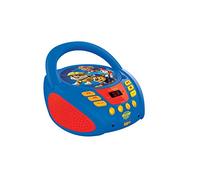 Lexibook La Pat Patrouille Lecteur CD Portable pour Enfants, Prise Micro, Entrée Line-in, Pile ou Secteur, Bleu/Rouge, RCD108PA