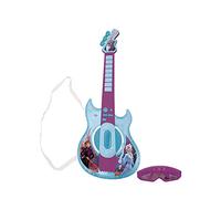 Lexibook Guitare électronique La Reine des Neiges lumineuse, micro, 2 modes, prise MP3 bleu/violet