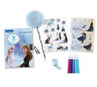 Lexibook, La Reine des Neiges, Journal Intime Électronique avec Accessoires, Effets Lumineux, Cadenas et clé, Stickers, Stylo Pompom, 100 Pages, Bleu/Violet, SD30FZ