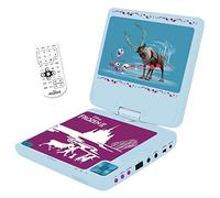 Lexibook Lecteur DVD Portable Disney, Reine des neiges, secteur ou piles, prise écouteurs, entrée line-in, bleu ciel