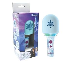Lexibook, La Reine des Neiges Micro Karaoké, MIC280FZ | 4 Modificateurs vocaux, lumières multicolores, Batterie rechargeable