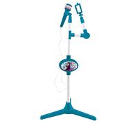 Lexibook, La Reine des Neiges, Microphone avec Enceinte et Pied Lumineux, Prise auxiliaire pour connecter la Musique, Bleu/Violet, S150FZ