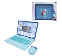 Lexibook, La Reine des Neiges, Ordinateur Éducatif Bilingue, Anglais et Français, 164 Activités, Mathématiques, Jeux de Logique, Mode Musique, Grand Écran LCD, Bleu, JC601FZi1LXB
