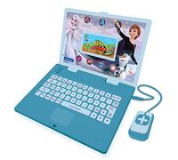 Lexibook Ordinateur portable Reine des Neiges, bilingue Anglais/Français, 130 activités, Bleu/Violet