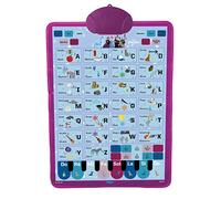 Lexibook, La Reine des Neiges, Poster éducatif bilingue, vocabulaire, Musique, Quiz, JCMAT10FZi1