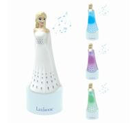 Lexibook La Reine des Neiges Veilleuse et Haut-Parleur pour Chambre d'enfants, Changement de Couleurs, lumière Douce, à Piles, Bleu/Rouge, NS01FZLXB