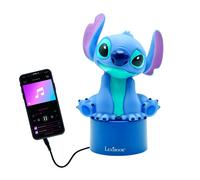LEXIBOOK Lampe de nuit avec haut-parleur Bluetooth Disney Stitch - Lampe LED multicolore avec extinction automatique (NS01D)