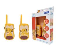 Lexibook Talkie-walkies Disney Le Roi Lion – Portée 200 m, 2 canaux, clip ceinture, à piles, Jaune