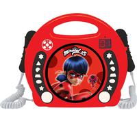 Lexibook Lecteur CD portable avec 2 microphones Miraculous : the Magic Ladybug and the Black Cat