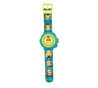 Lexibook, Les Minions Montre à Projection, DMW050DESLXB | Digital, 20 projections, Bracelet réglable, bague de lentille rotative, heure/date, pile incluses, Bleu/Jaune