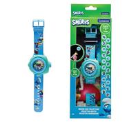 Lexibook, Les Schtroumpfs, Montre Bracelet Ajustable écran Digital avec 20 Projections de l'univers des Schtroumpfs, pour Enfant, DMW050SF