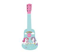 Lexibook, Licorne, Ma première guitare acoustique en bois, 6 cordes en nylon, 53 cm, Guide d'apprentissage inclus, Rose/Bleu, K205UNI