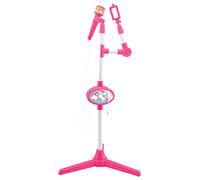 Lexibook, Licorne, Microphone avec Enceinte et Pied Lumineux, Prise auxiliaire pour connecter la Musique, Rose/Blanc, S150UNI
