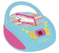 Lexibook, Licorne, Radio Lecteur CD, Entrée Line-in, Port USB Pile ou Secteur, Bleu/Rose, RCD108UNI