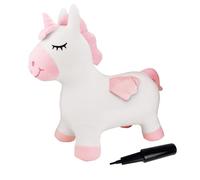 Lexibook Porteur Licorne sauteuse gonflable en peluche - Housse amovible - Dès 3 ans