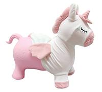 Lexibook Licorne Sauteuse Gonflable - Pompe Manuelle Incluse, Plastique sécurisé et résistant - Housse Amovible et Lavable - Jeu d'extérieur et intérieur pour Filles - Rose, BGP050UNILXB