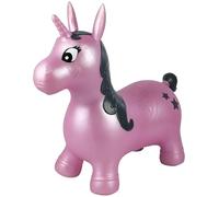 Lexibook Licorne Sauteuse Gonflable, utilisable en extérieur et intérieur, équilibre et développement de la motricité, Pompe Manuelle Incluse, Plastique sécurisé et résistant, Rose, BG050UNILXB