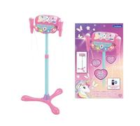 Lexibook, Licorne, Support karaoké Bluetooth lumières, Rose, S160UNILXB | Ensemble karaoké licorne avec support réglable, 2 micros, Bluetooth, lumières et support téléphone pour spectacles