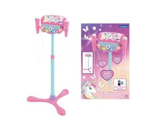 Lexibook, Licorne, Support karaoké Bluetooth lumières, Rose, S160UNILXB | Ensemble karaoké licorne avec support réglable, 2 micros, Bluetooth, lumières et support téléphone pour spectacles