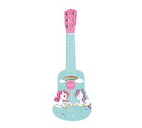 Lexibook Ma première Guitare en Bois Licorne, 6 Cordes, 53 cm, Guide Inclus, Rose/Bleu, K205UNILXB