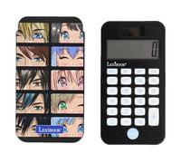 Lexibook, Manga, Calculatrice de Poche avec Couvercle de Protection, Fonctions de calcul conventionnelles et avancées, alimentée par Batterie et Solaire, Noir, C45MANLXB