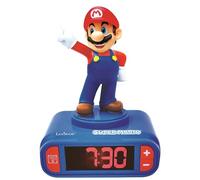 Lexibook - Nintendo Super Mario Réveil - Effets sonores Super Mario - Horloge Réveil Garçons - avec Snooze- Bleu/Rouge - RL800NILXB