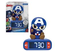 Lexibook, Marvel Avengers, Réveil veilleuse Avengers, Sons et mélodies, Écran LCD rétro-éclairé, Lumineux, Snooze, RL800AV1LXB