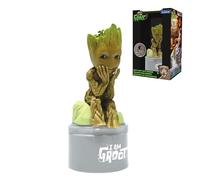 Lexibook, Marvel Gardiens de la Galaxie, Veilleuse Groot avec haut-parleur pour chambre d’enfant, lumière douce, à piles, gris/marron, NS01GG