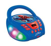 Lexibook - Marvel Spider-Man - Lecteur CD Bluetooth pour Enfants - Portable, Effets Lumineux, Prise Micro, Entrée aux-in, Pile ou Secteur, Filles, Garçons, Bleu/Rouge, RCD109SPLXB